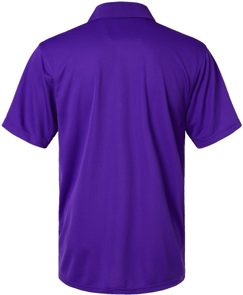 Rear View of Purple Saratoga Performance Mini Mesh Polo - 100