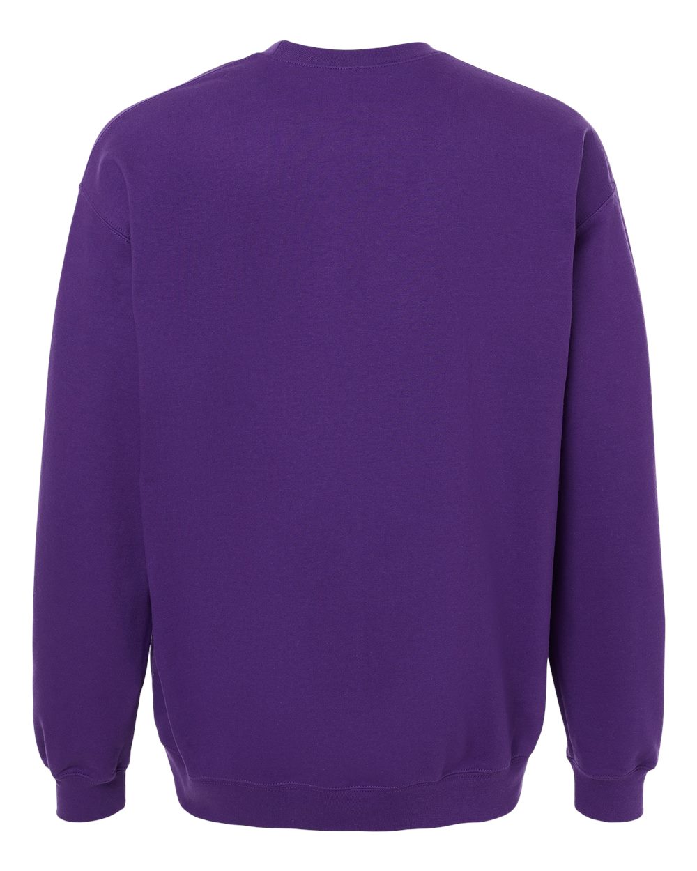 Rear View of Purple Softstyle® Midweight Crewneck Sweatshirt - SF000