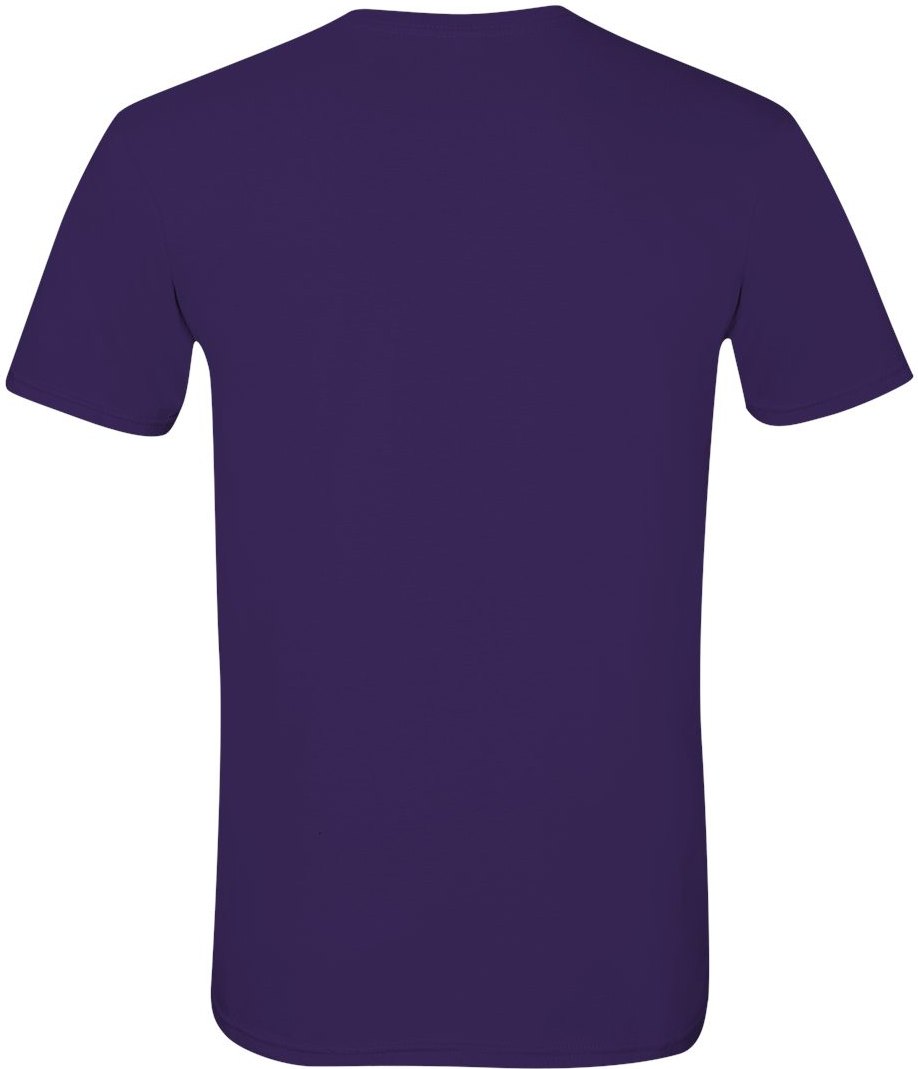Rear View of Purple Softstyle® T-Shirt - 64000