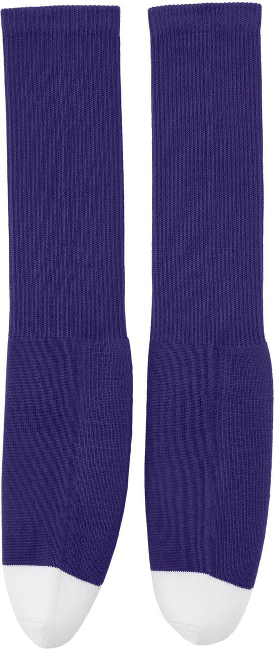 Rear View of Purple Sport-Tek All Sport OTC Socks STA05