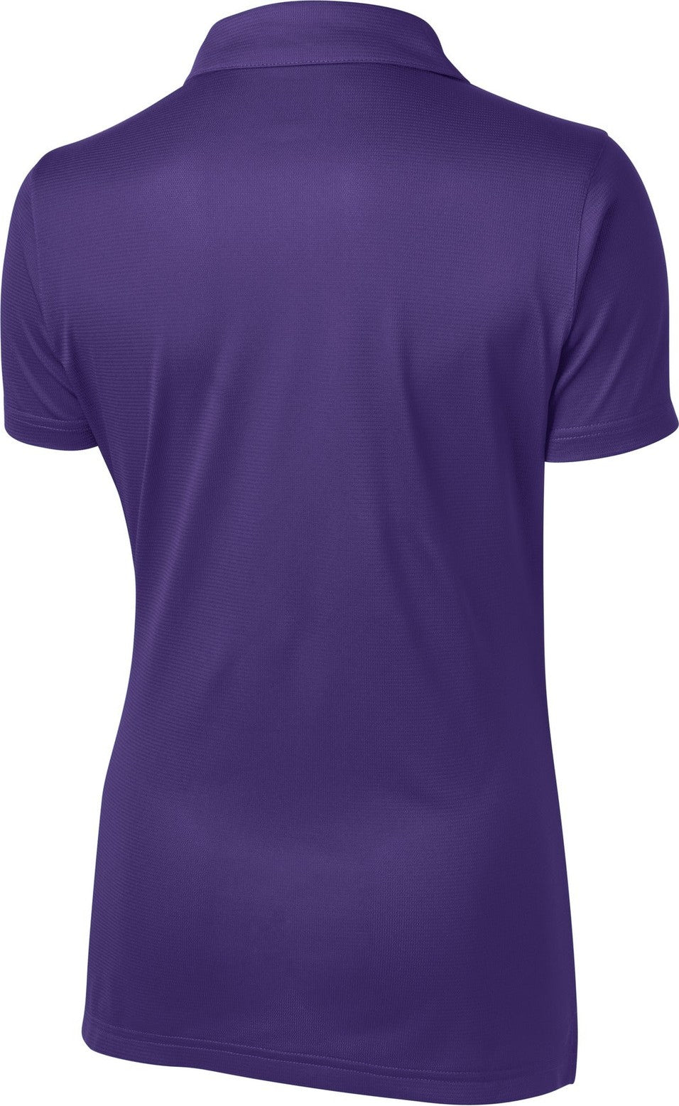 Rear View of Purple Sport-Tek Women's PosiCharge Active Textured Polo. LST690