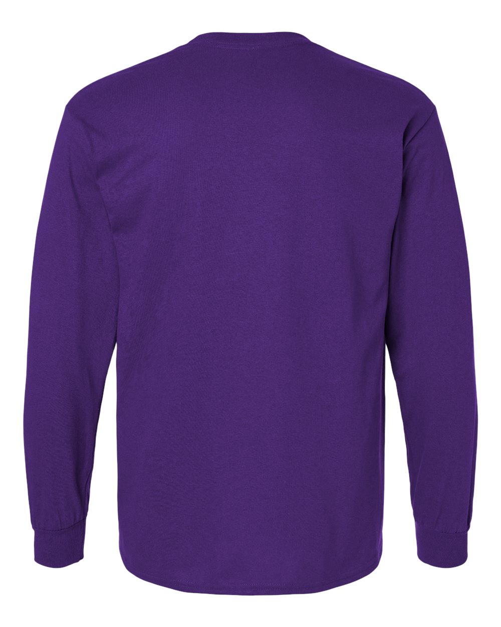 Front View of Purple Ultra Cotton® Long Sleeve T-Shirt - 2400