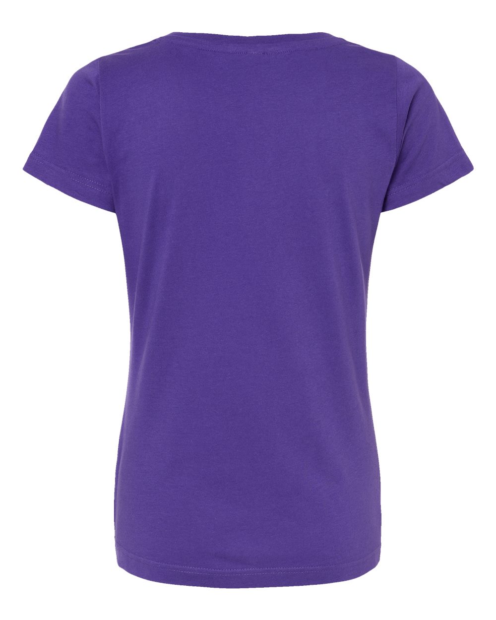 Rear View of Purple Women's Fine Jersey Tee - 3516