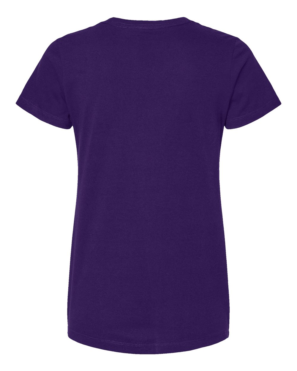 Front View of Purple Women's Gold Soft Touch T-Shirt - 4810