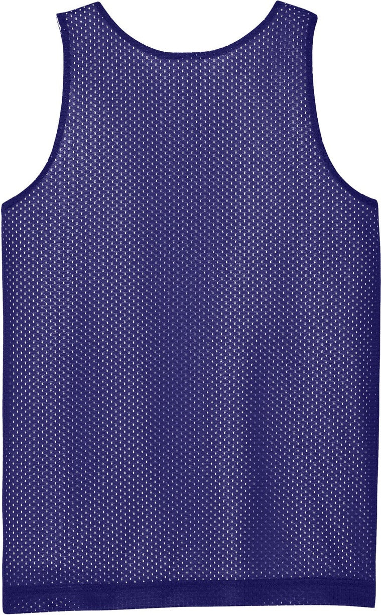 Rear View of Purple/Wh Sport-Tek Youth PosiCharge Reversible Mesh Tank YST5000