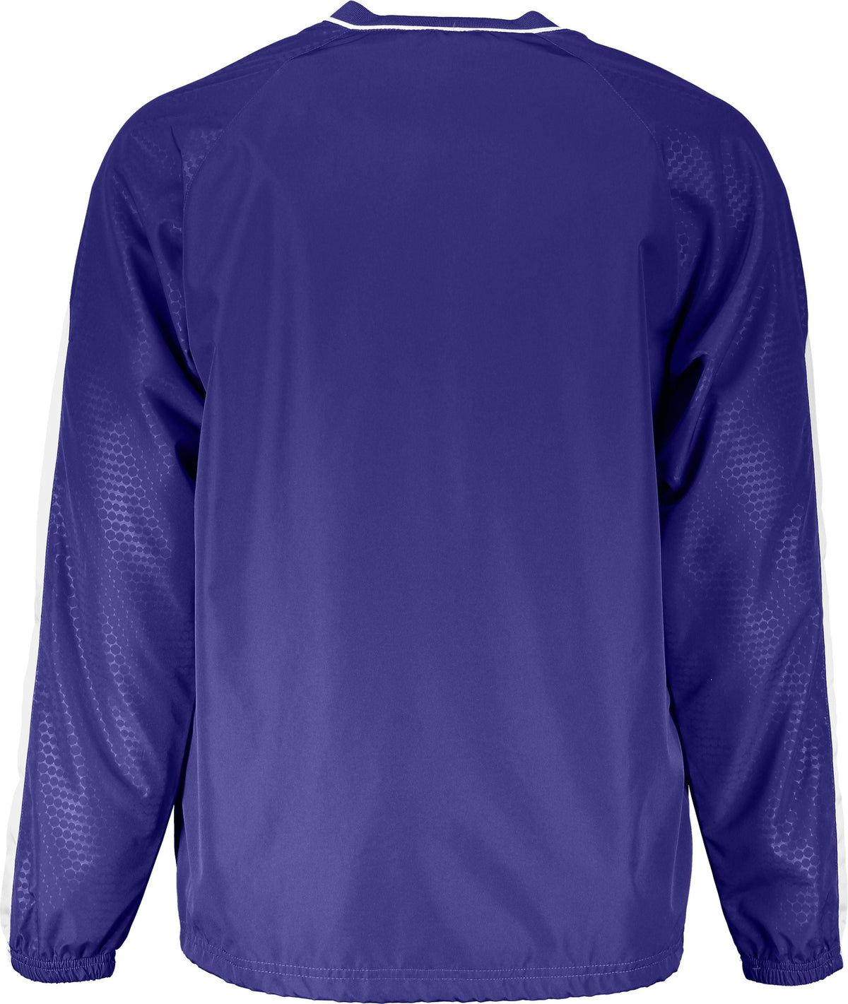 Rear View of PURPLE/WHITE BIONIC PULLOVER WINDSHIRT