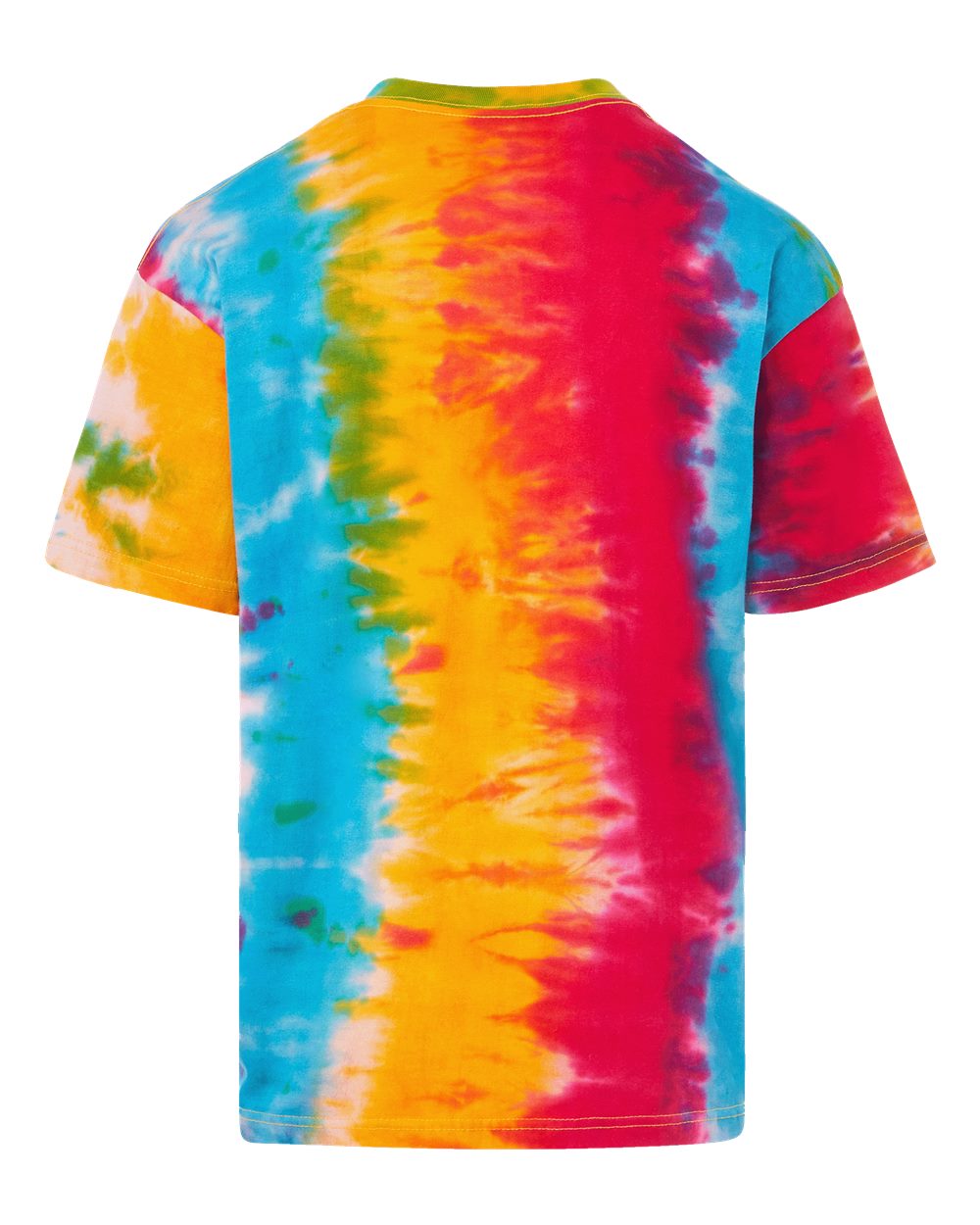 Front View of Rainbow Tie Dye Crazy T-Shirt - 201