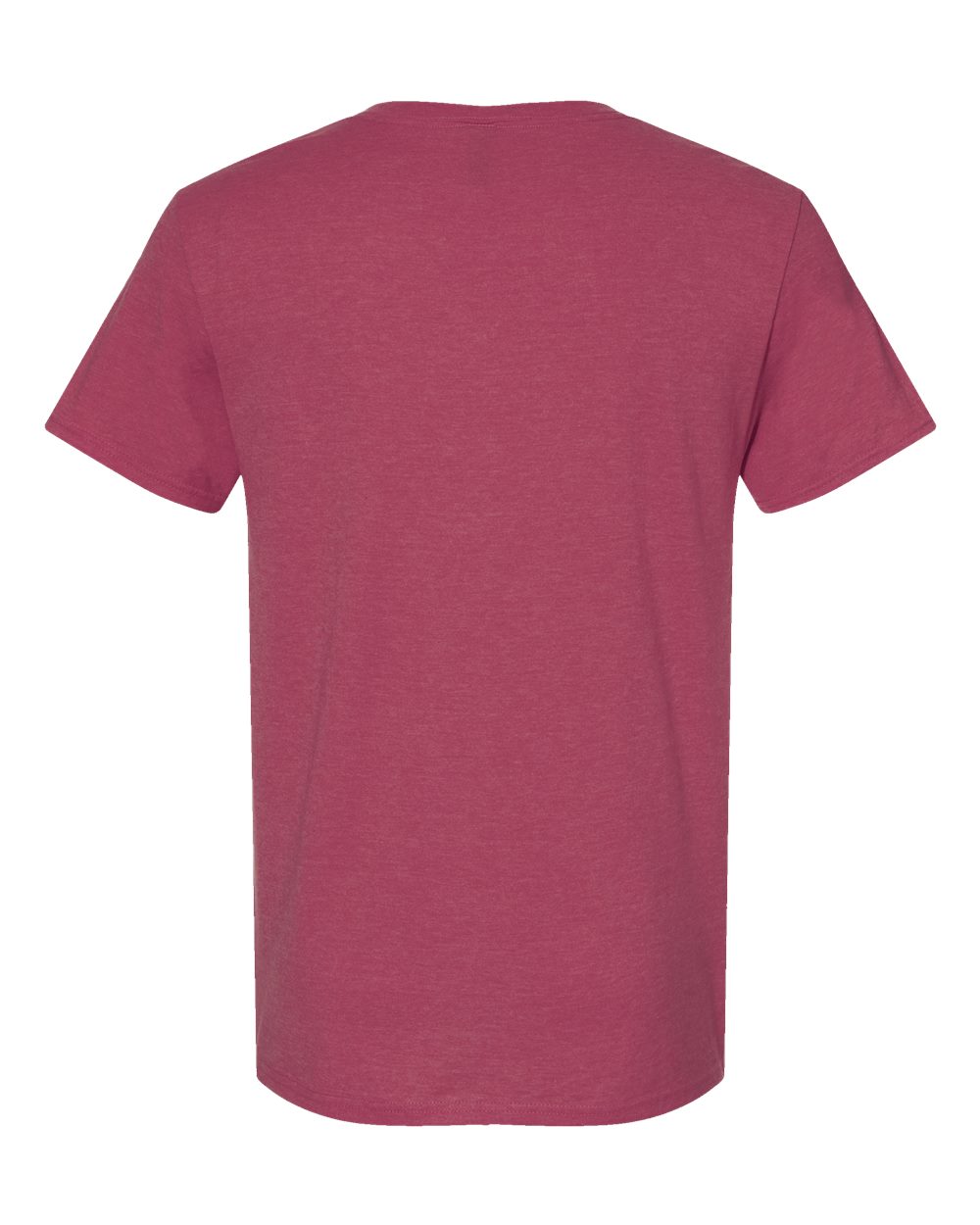 Front View of Raspberry Heather Premium Blend Ring-Spun T-Shirt - 560MR