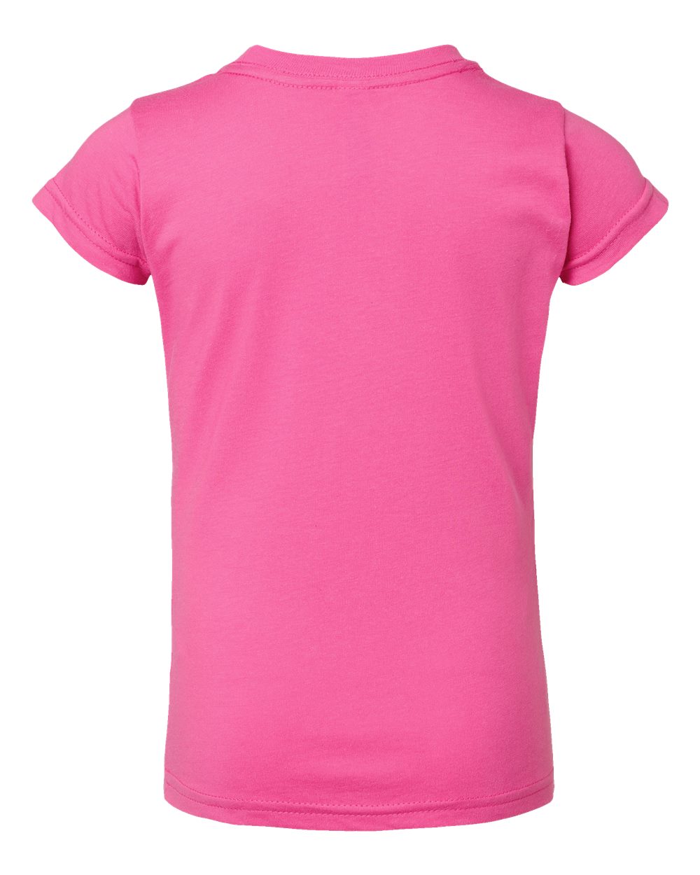 Front View of Raspberry Toddler Girls Fine Jersey Tee - 3316