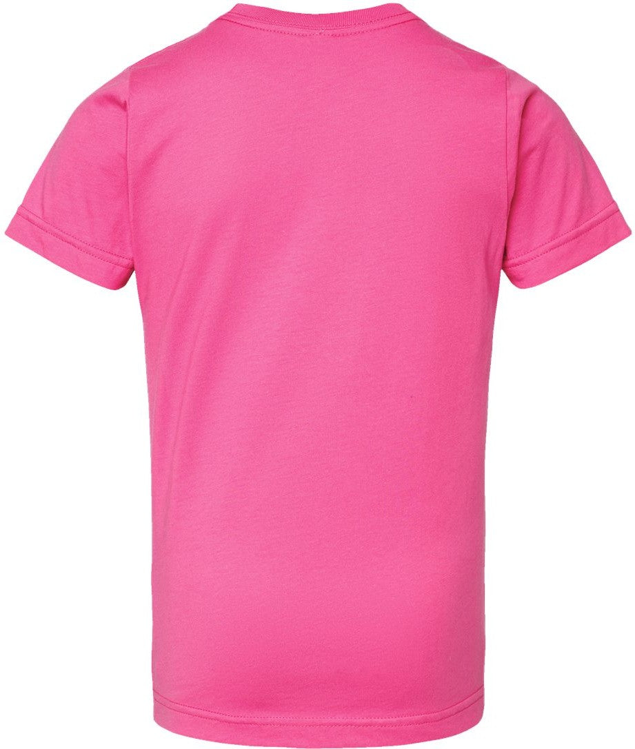 Front View of Raspberry Youth Fine Jersey Tee - 6101