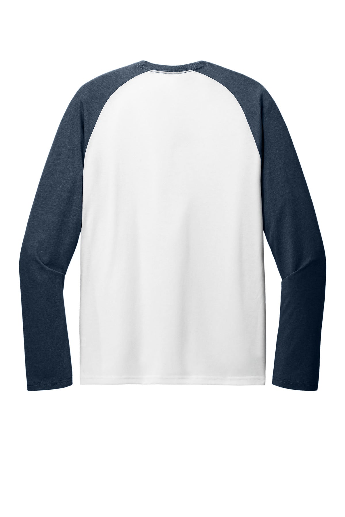 Front View of RblBl/BtWh Allmade Unisex Tri-Blend Long Sleeve Colorblock Raglan AL6009