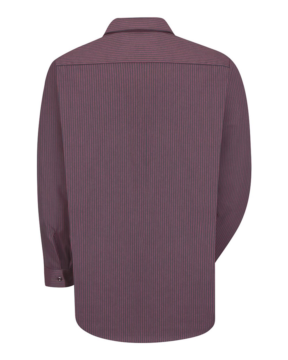 Front View of RC - Charcoal/ Red Industrial Long Sleeve Work Shirt - Tall Sizes - SP14T