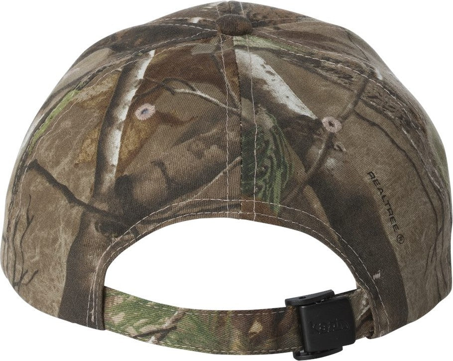 Front View of Realtree AP Green Licensed Camo Cap - LC10