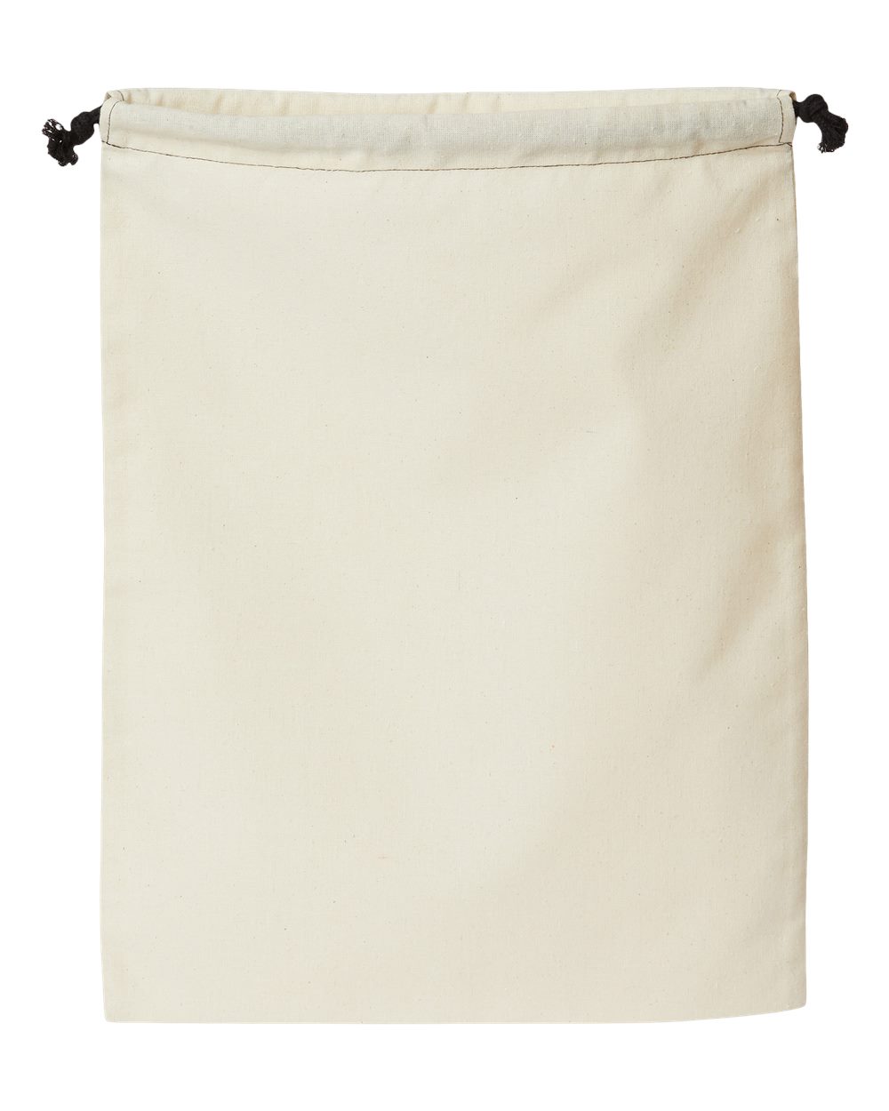 Front View of Recycled Natural Double Cinch Recycled Canvas Shoe and Accessory Bag - OAD119R
