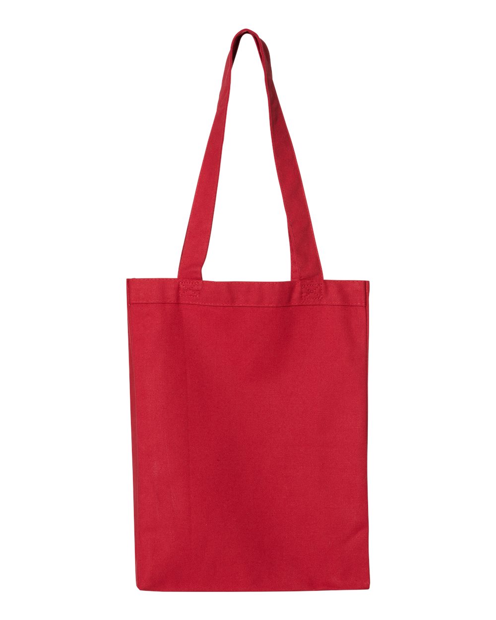 Front View of Red 12L Gussetted Shopping Bag - Q1000