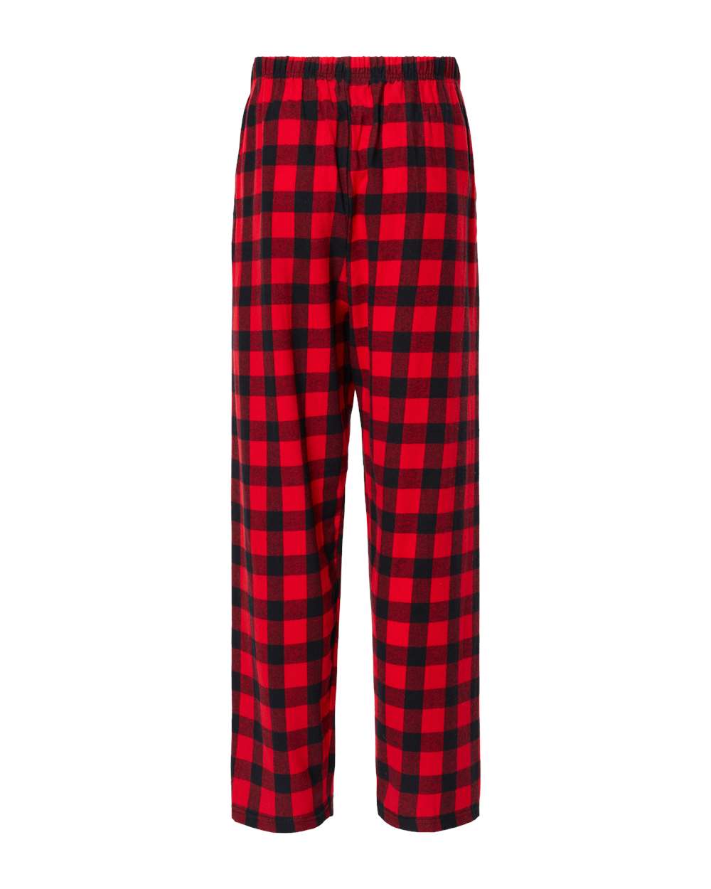 Front View of Red/ Black Buffalo Harley Flannel Pants - BM6624