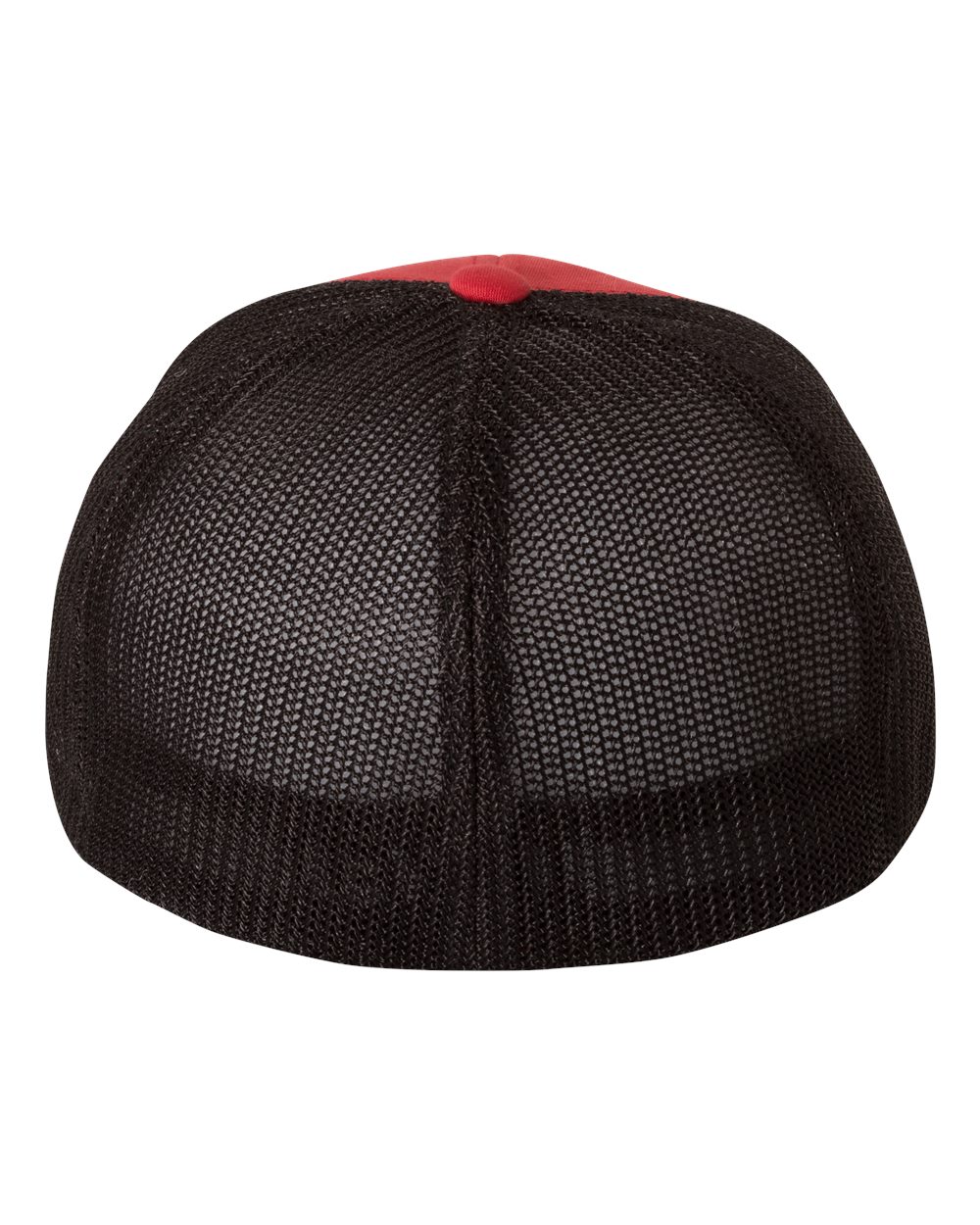 Front View of Red/ Black Trucker Cap - 6511