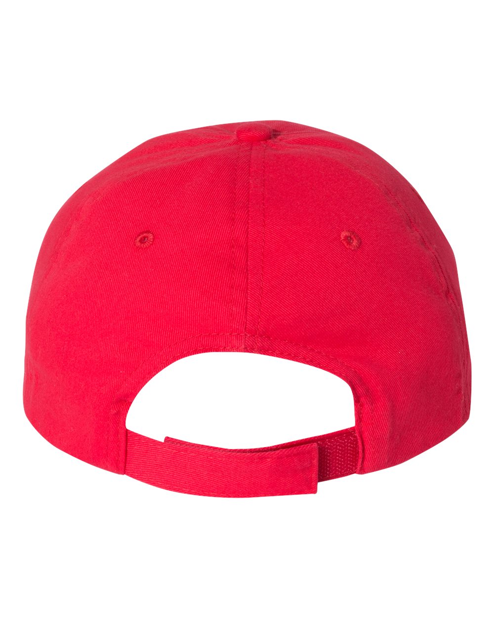 Front View of Red Brushed Twill Cap - VC200