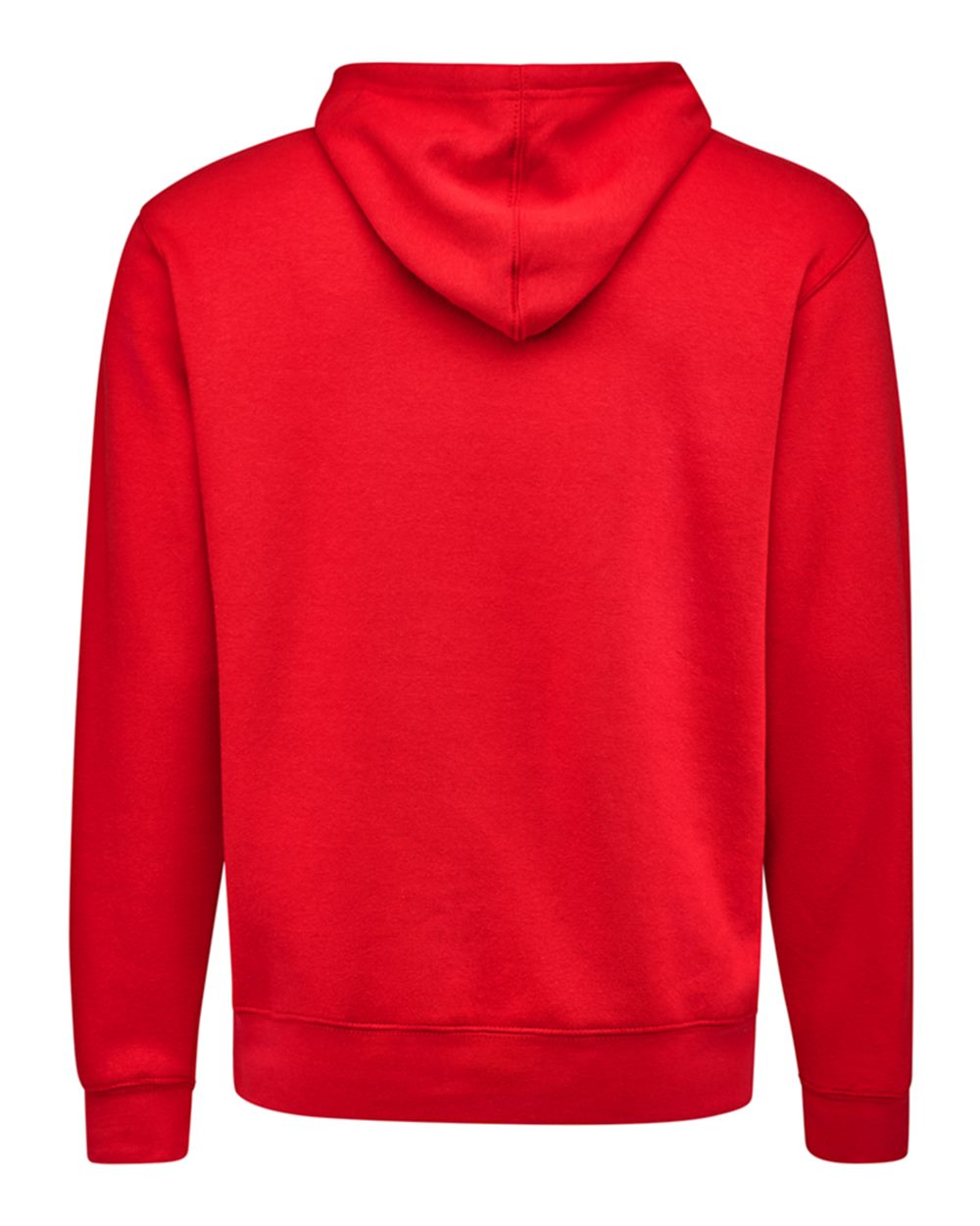 Front View of Red BTB Fleece Hooded Sweatshirt - 8720