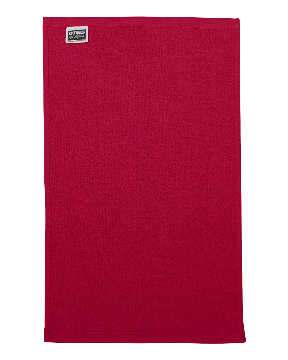 Front View of Red Budget Rally Towel - T18