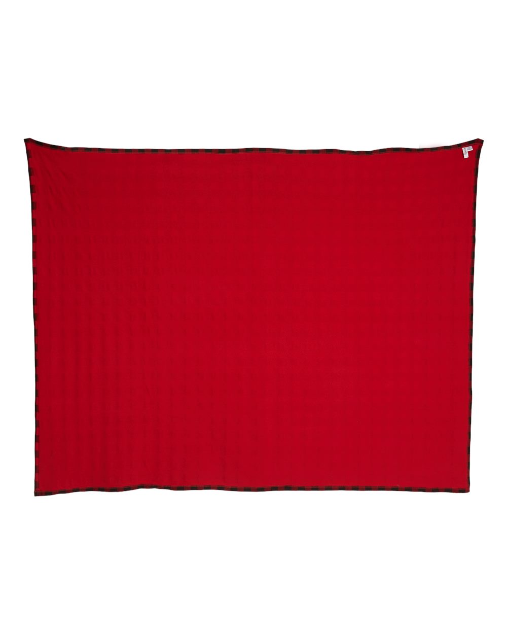 Front View of Red Buffalo Plaid Special Blend Blanket - INDBKTSB