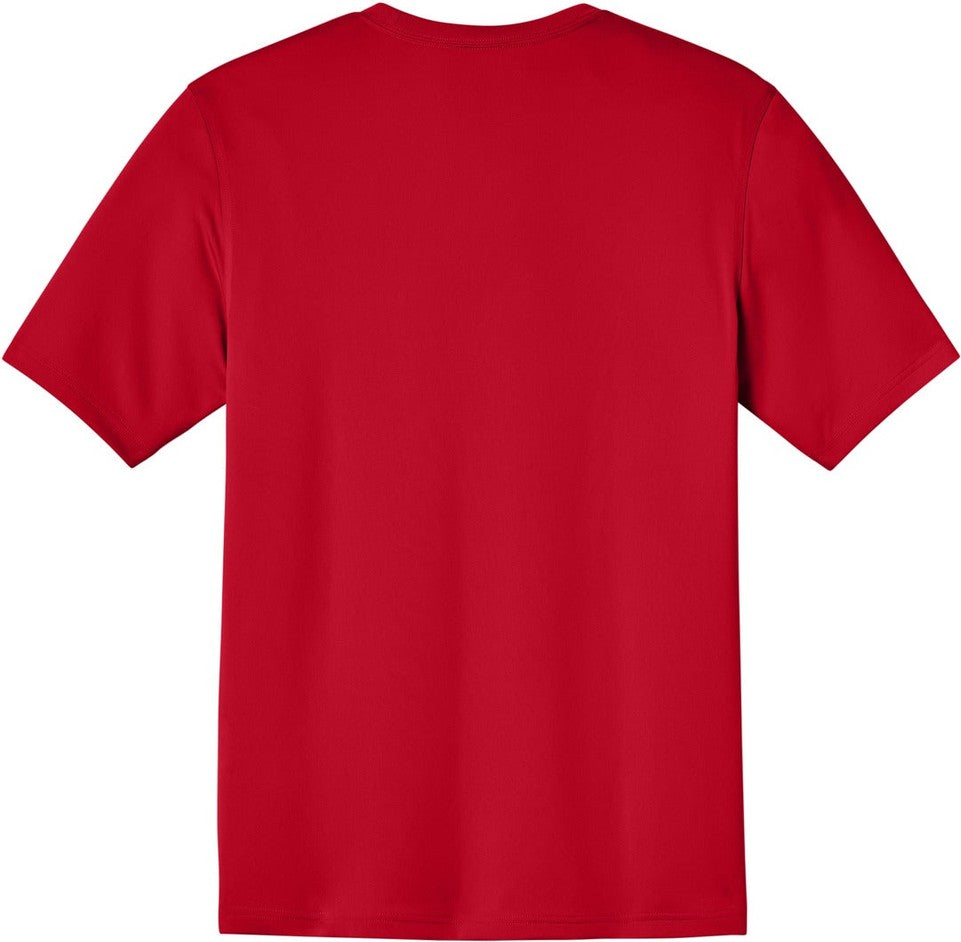 Front View of Red CornerStone Workwear Pro Short Sleeve Pocket Tee CS440P