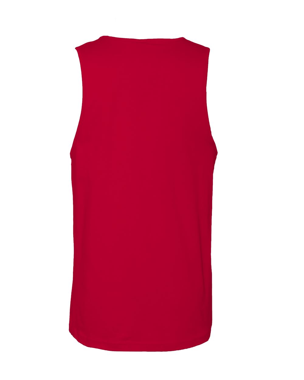 Rear View of Red Cotton Muscle Tank - 3633