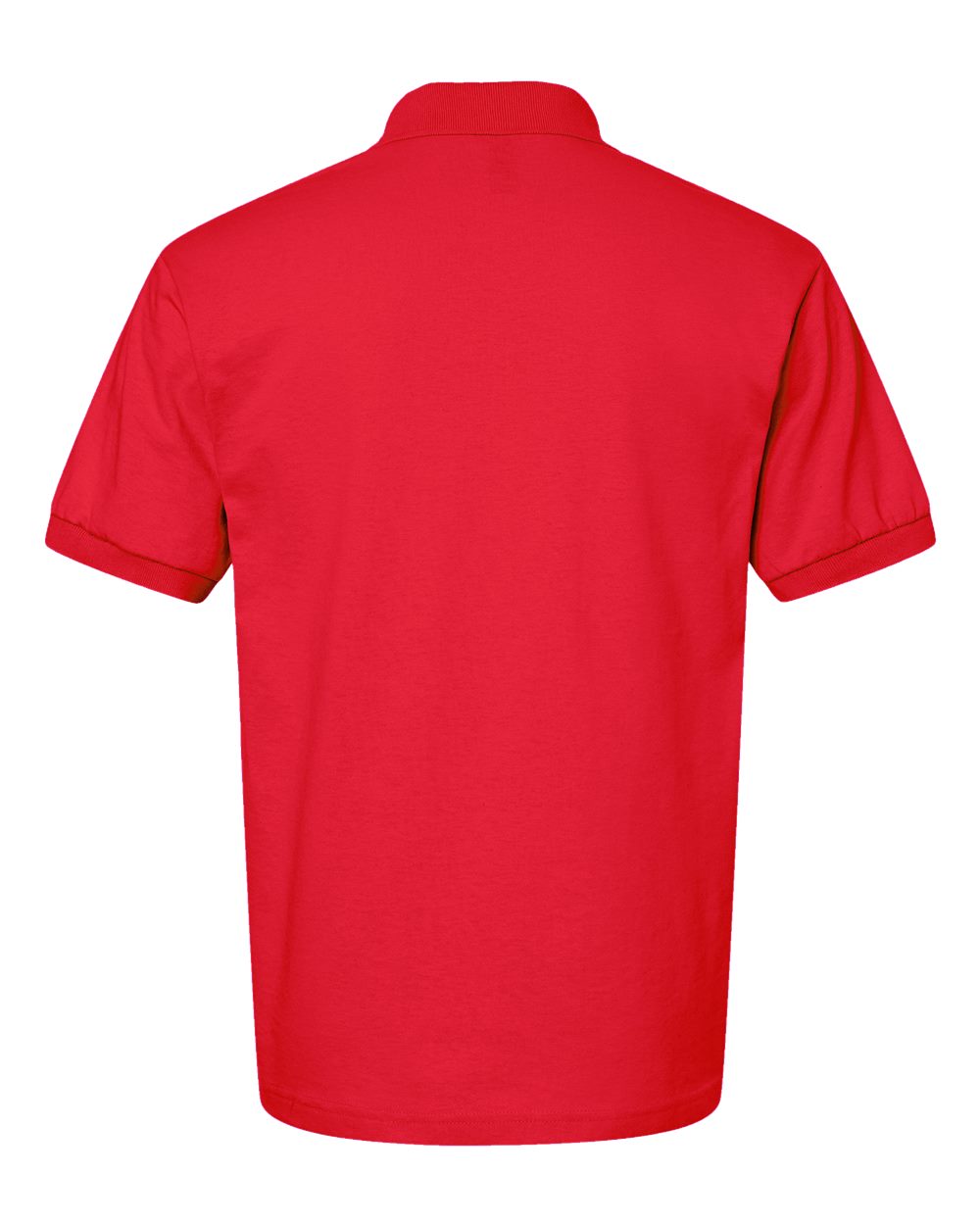 Rear View of Red DryBlend® Jersey Polo - 8800