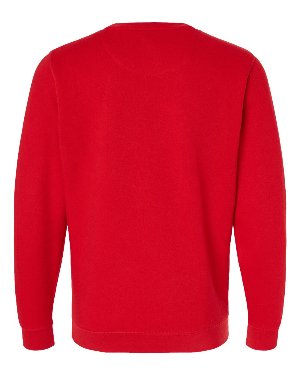 Front View of Red Elevated Fleece Crewneck Sweatshirt - 6925