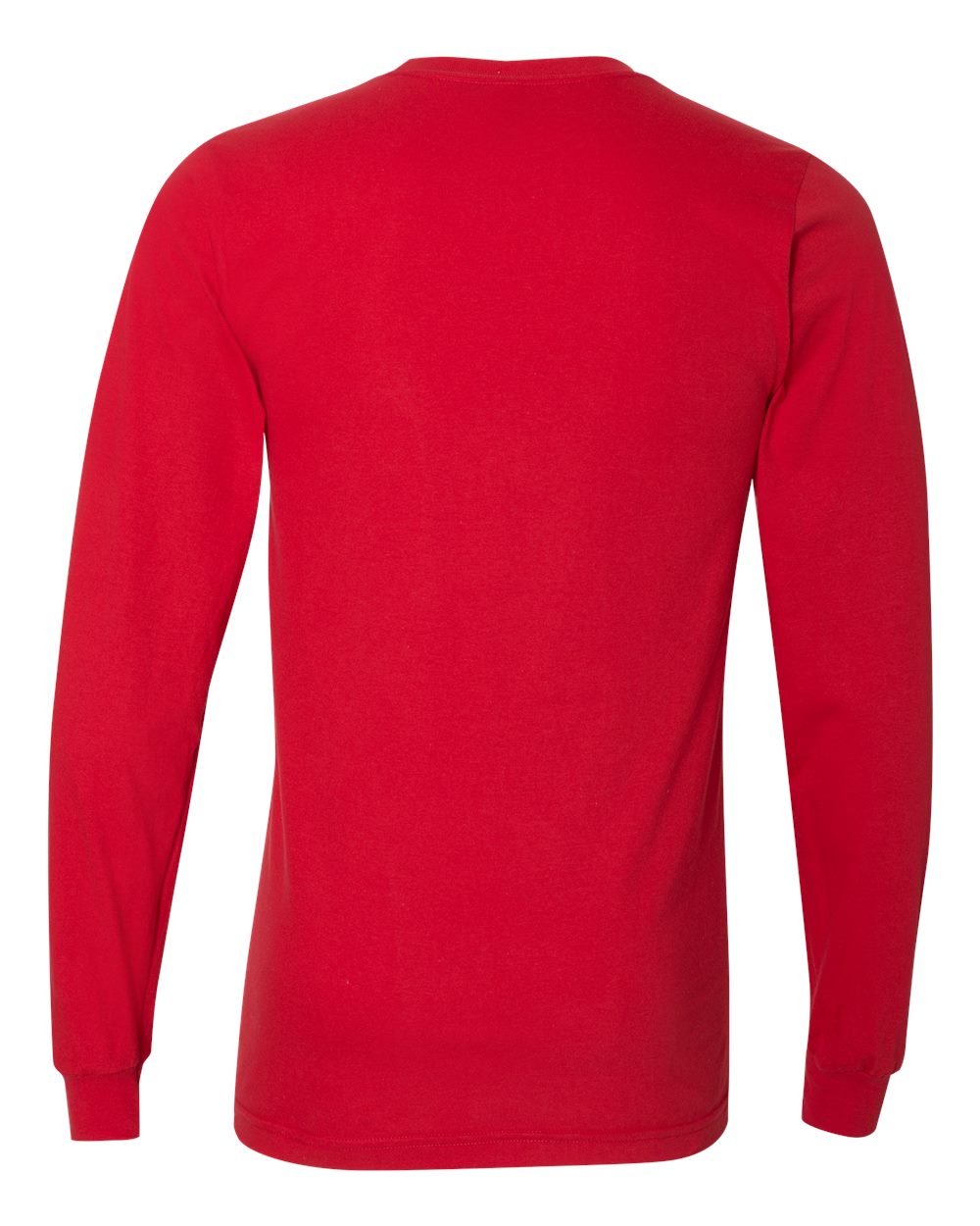 Rear View of Red Fine Jersey Long Sleeve Tee - 2007