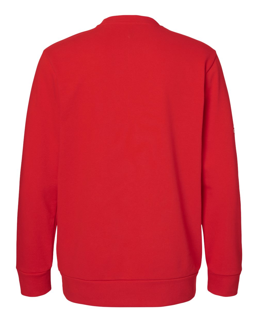 Front View of Red Fleece Crewneck Sweatshirt - A434