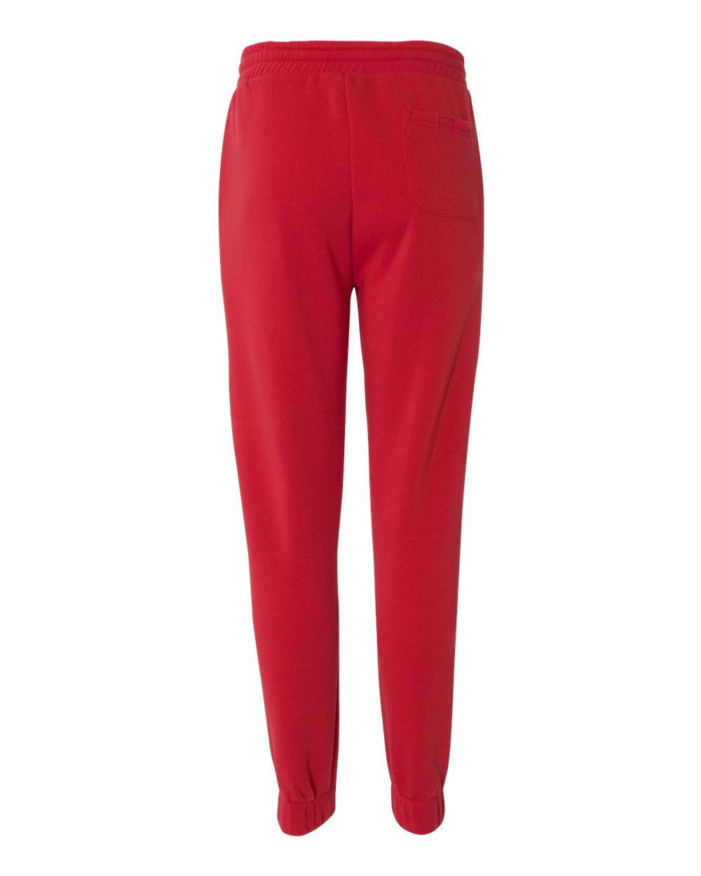 Front View of Red Fleece Joggers - 8800