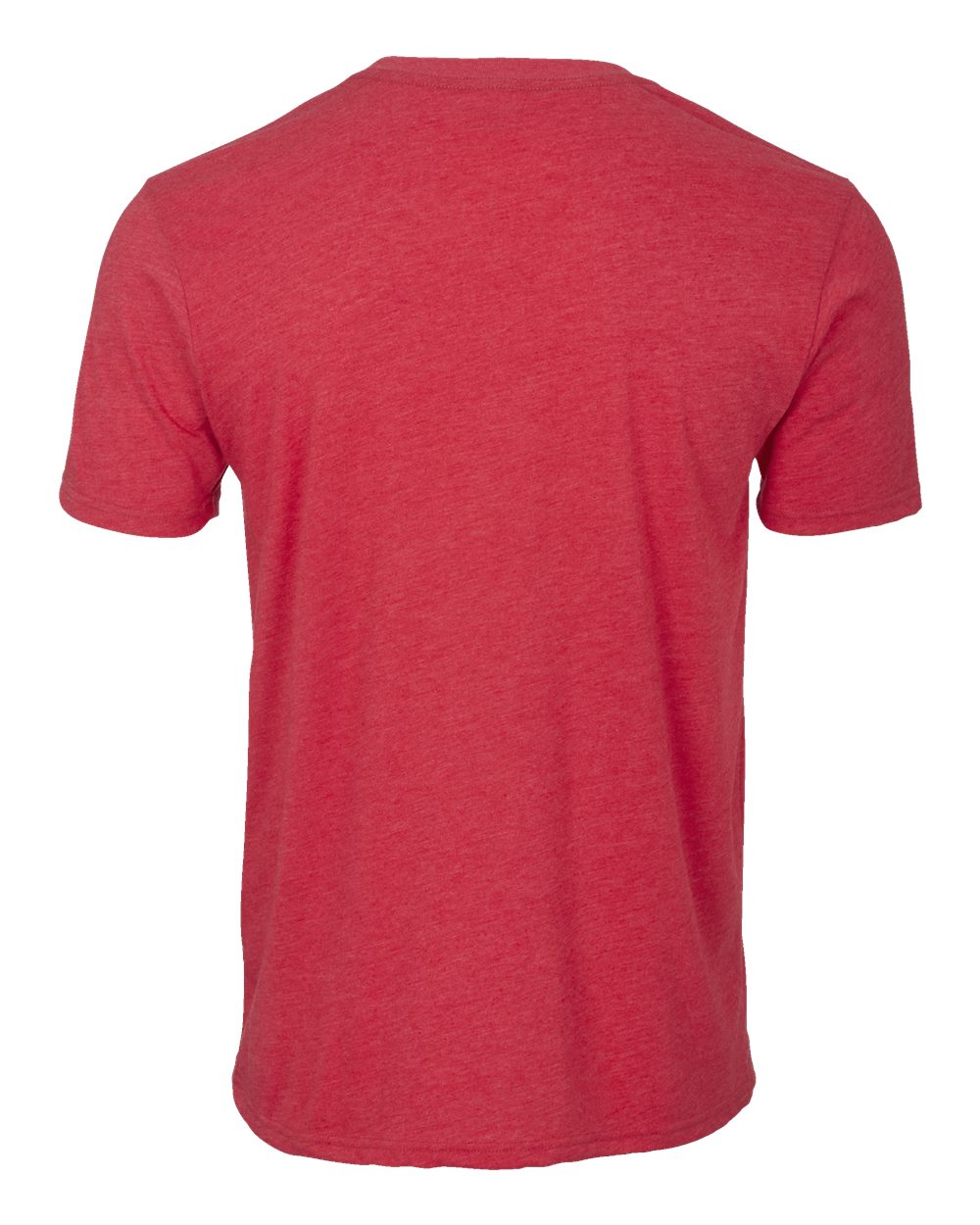 Front View of Red Heather Tri-Blend T-Shirt - BM2102