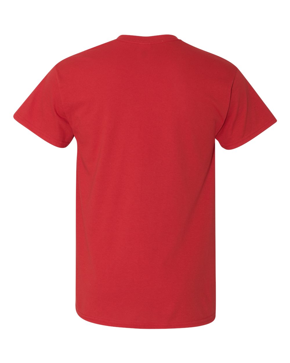 Front View of Red Heavy Cotton™ Pocket T-Shirt - 5300