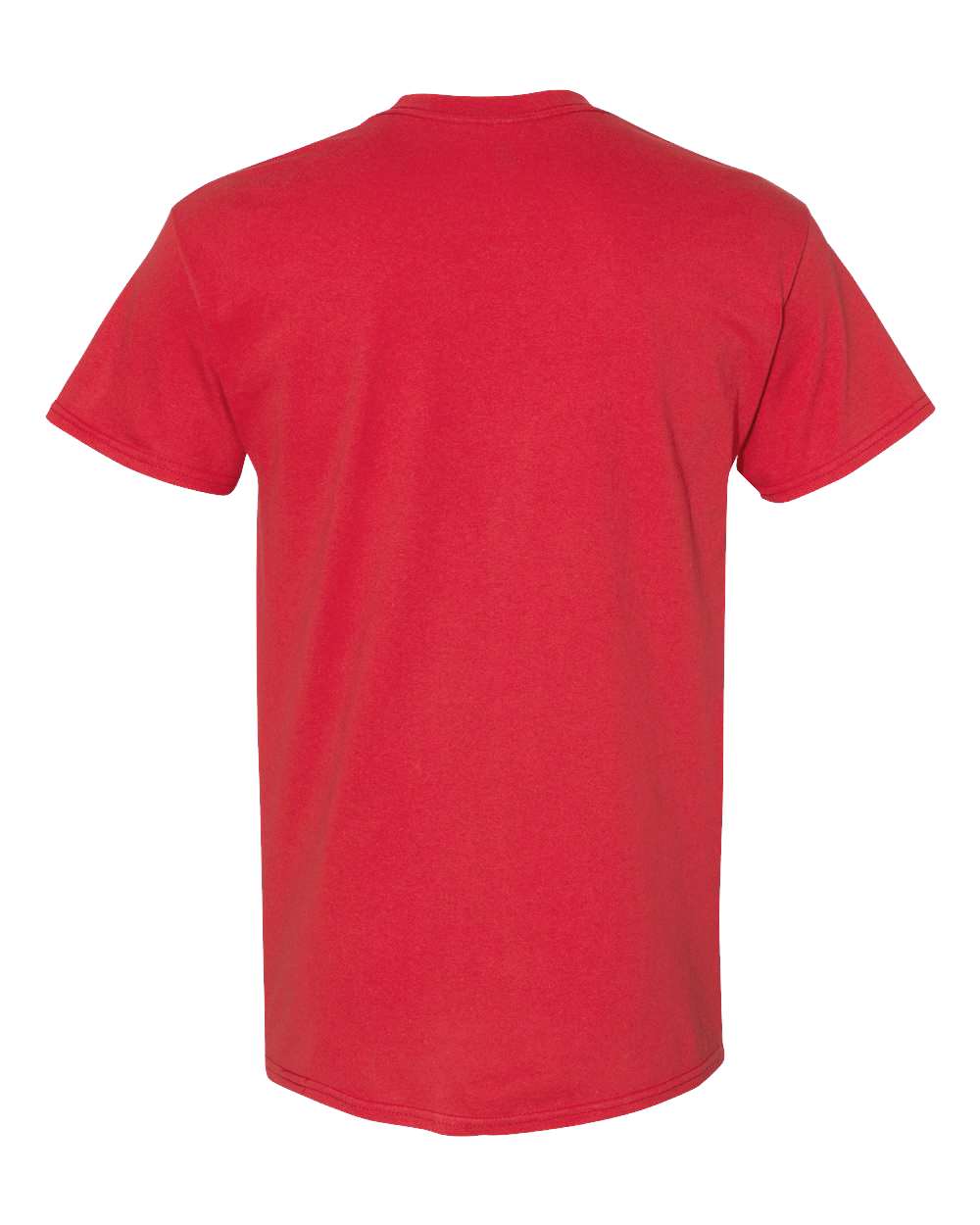 Front View of Red Heavy Cotton™ T-Shirt - 5000