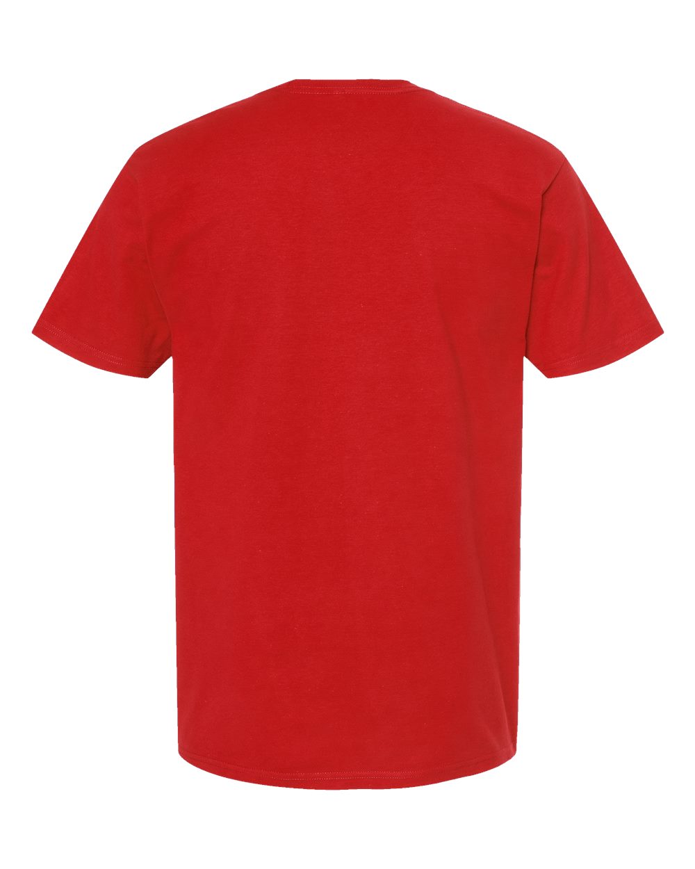 Front View of Red Heavyweight Jersey T-Shirt - 290