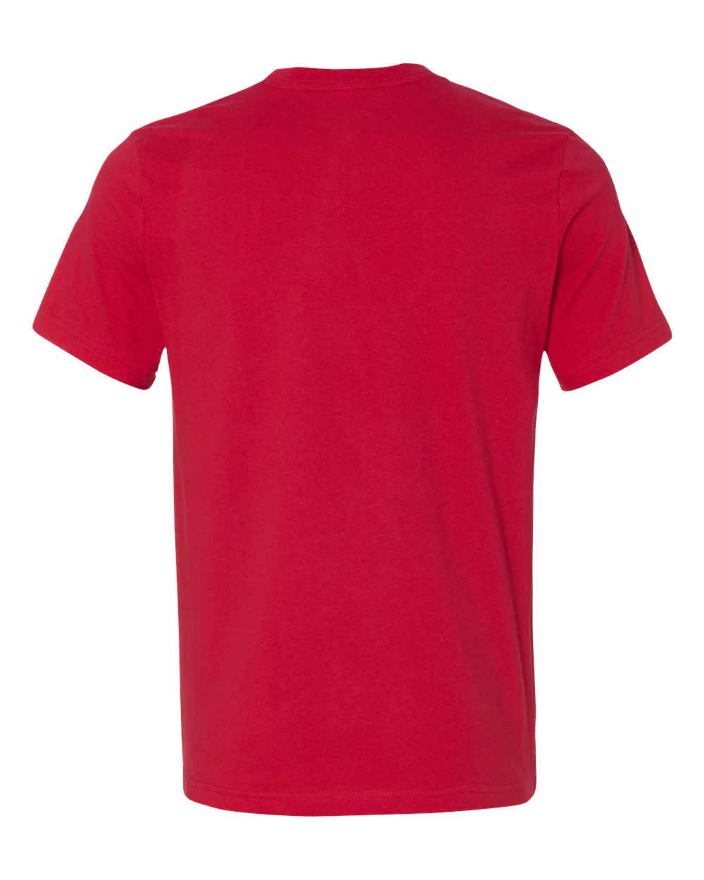 Rear View of Red Heavyweight Tee - 3091