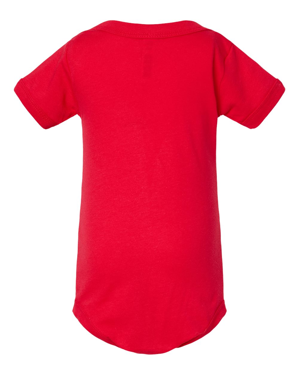 Rear View of Red Infant Jersey One Piece - 100B