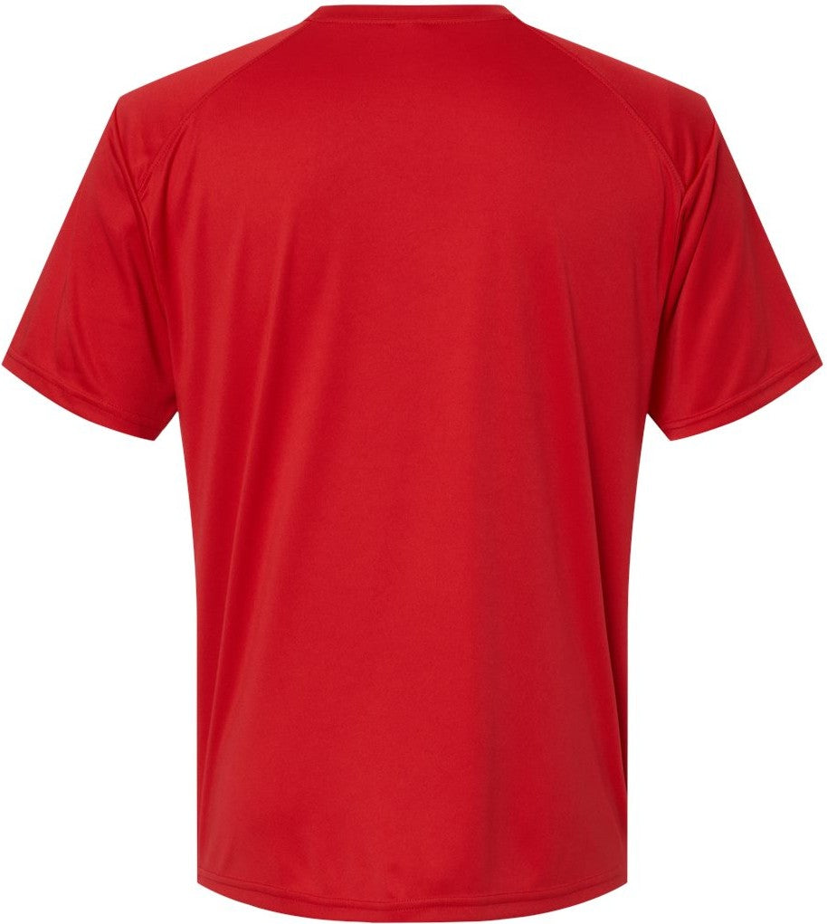 Rear View of Red Islander Performance T-Shirt - 200