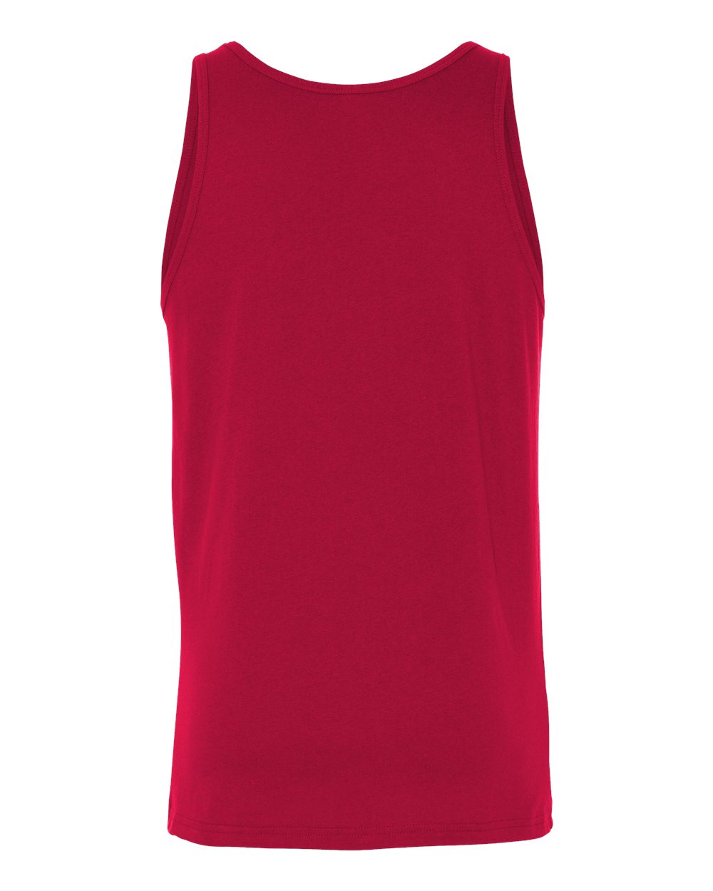 Rear View of Red Jersey Tank - 3480