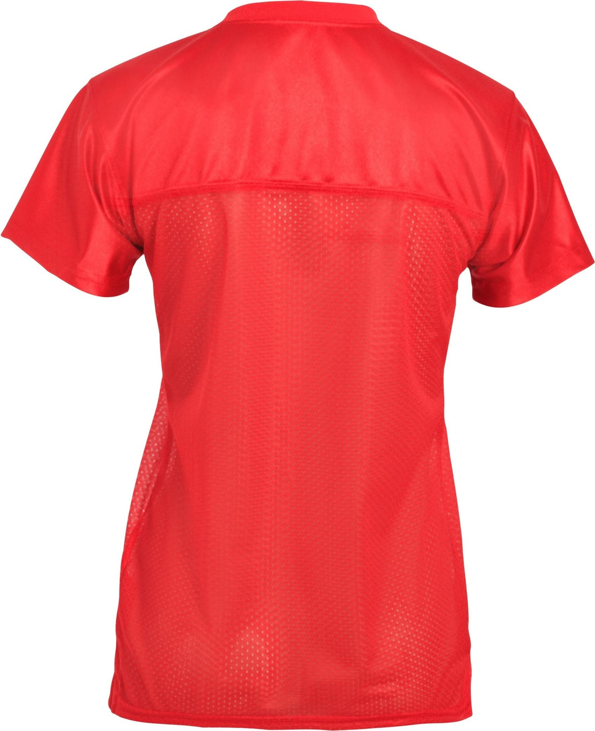 Rear View of RED LDS JR FIT REPLICA FOOTBALL T