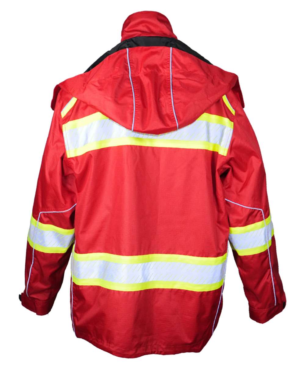 Rear View of Red/ Lime EV Series® Enhanced Visibility Premium Jacket - B300-303