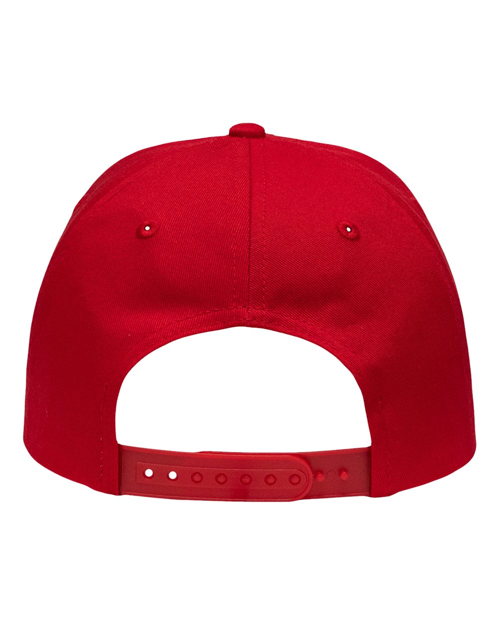 Front View of Red Lo-Pro Solid Back Traditional Trucker Cap - SP1400