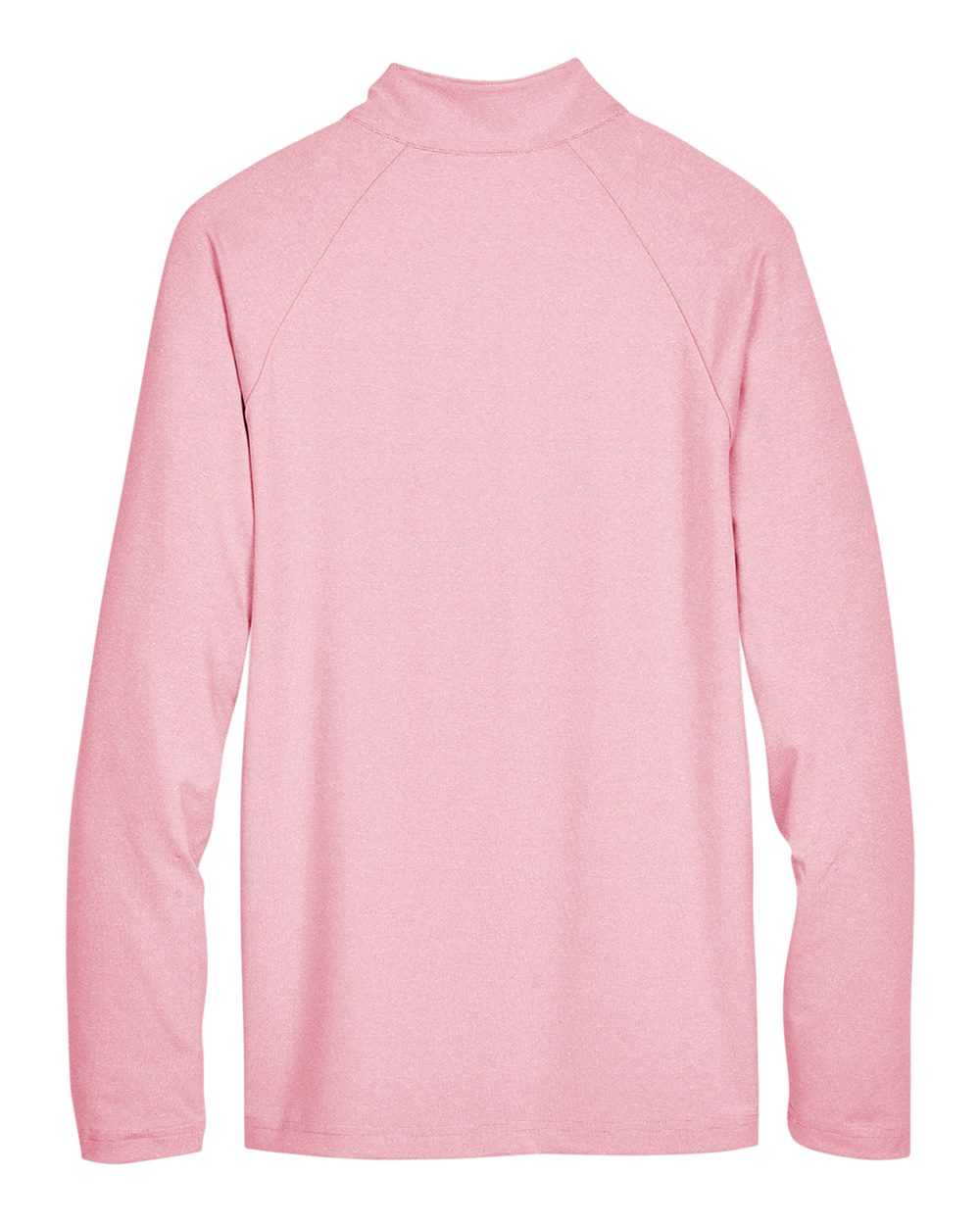 Front View of Red Men's CrownLux Performance® Clubhouse Micro-Stripe Quarter-Zip Pullover - DG480