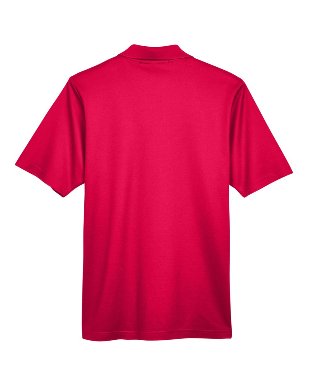Front View of Red Men's CrownLux Performance® Tall Plaited Polo - DG20T