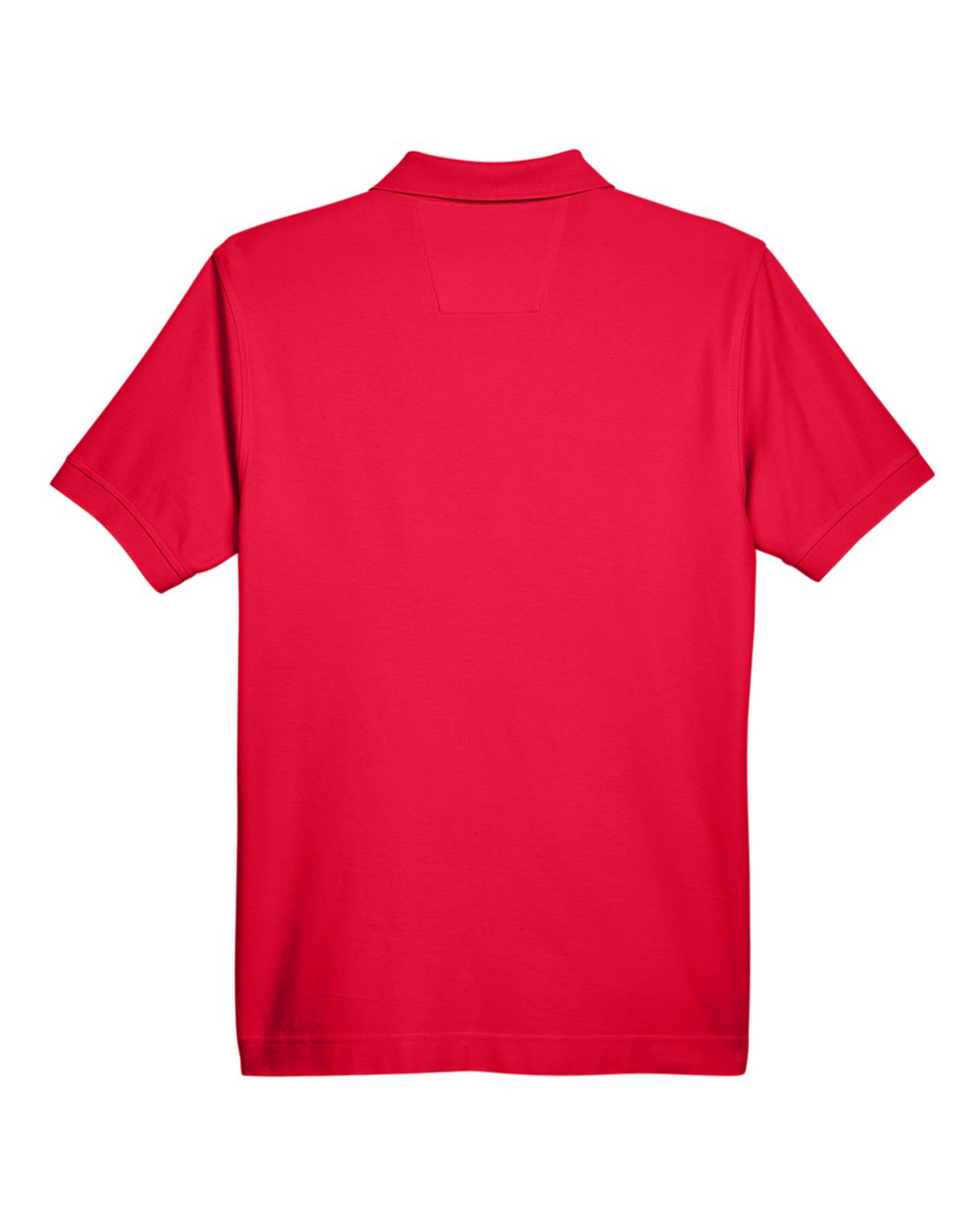 Front View of Red Men's Pima Piqué Polo - D100