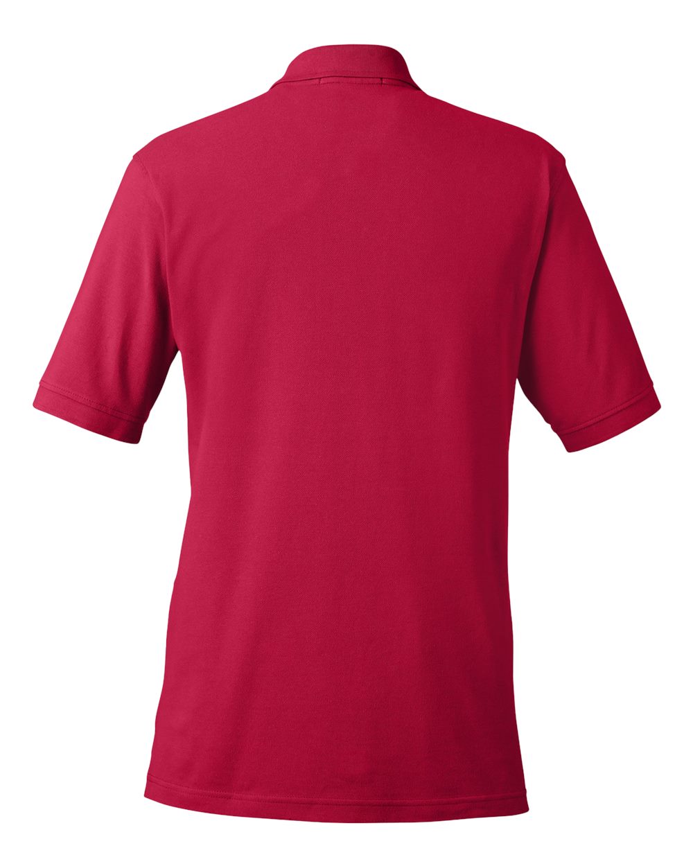 Front View of Red Men's Pique Polo - M200