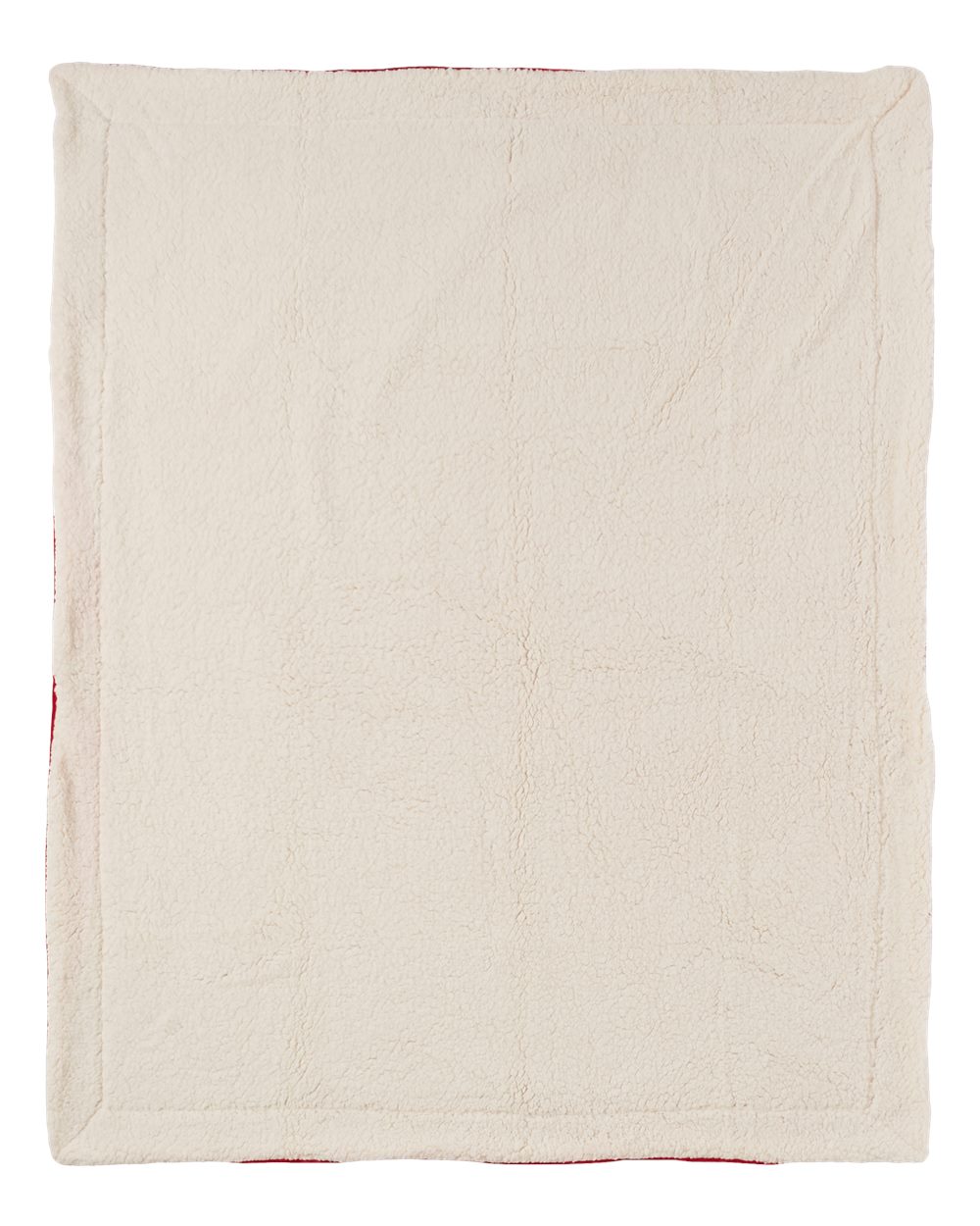 Front View of Red Micro Mink Sherpa Blanket - 8712