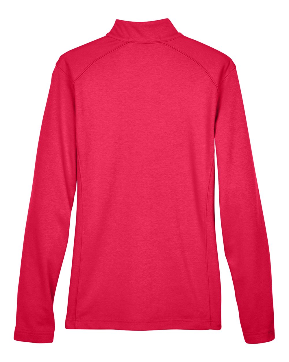 Rear View of Red/ Navy/ Red Women&#39;s DRYTEC20™ Performance Quarter-Zip Pullover - DG479W