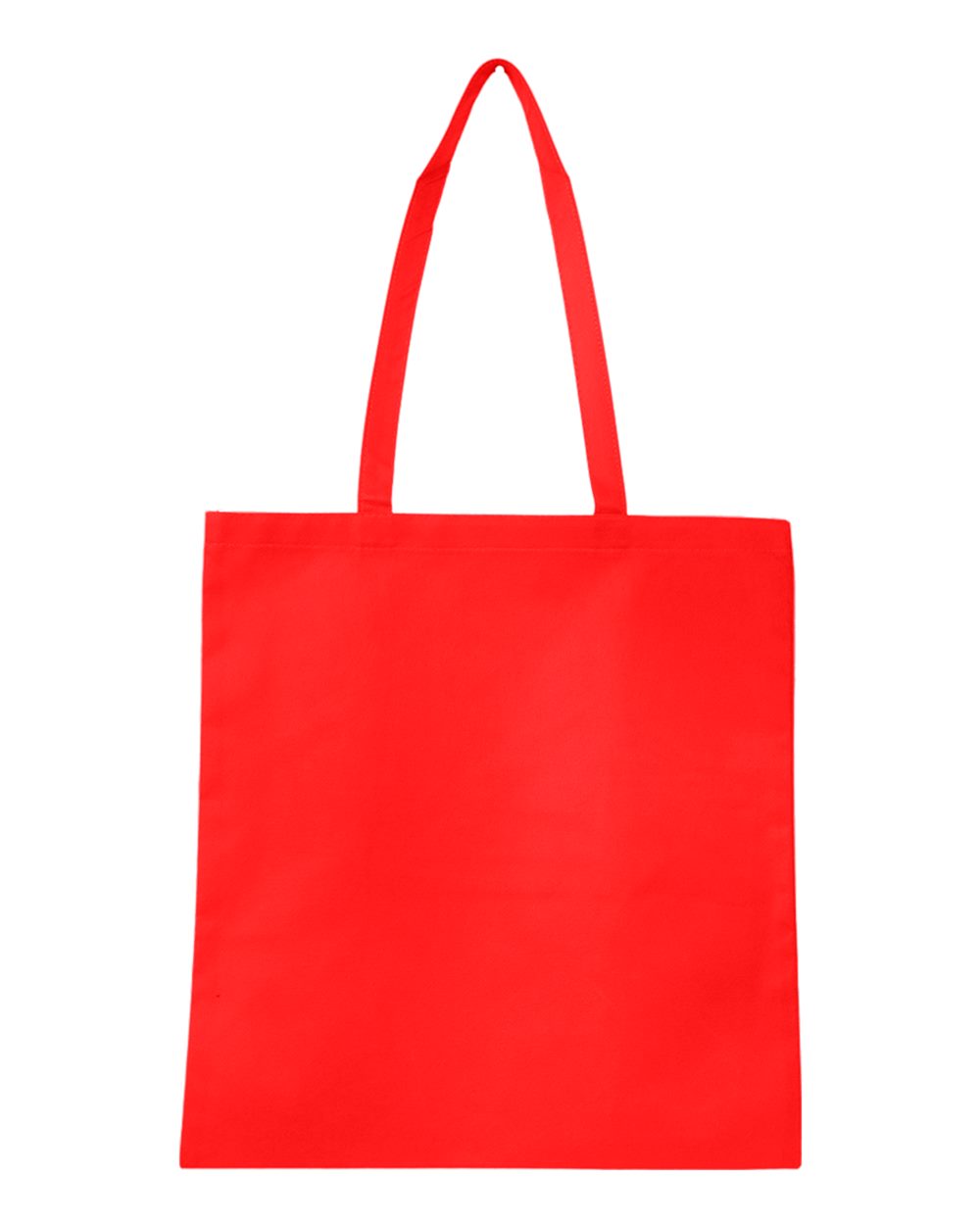 Front View of Red Non-Woven Tote Bag - Q126300